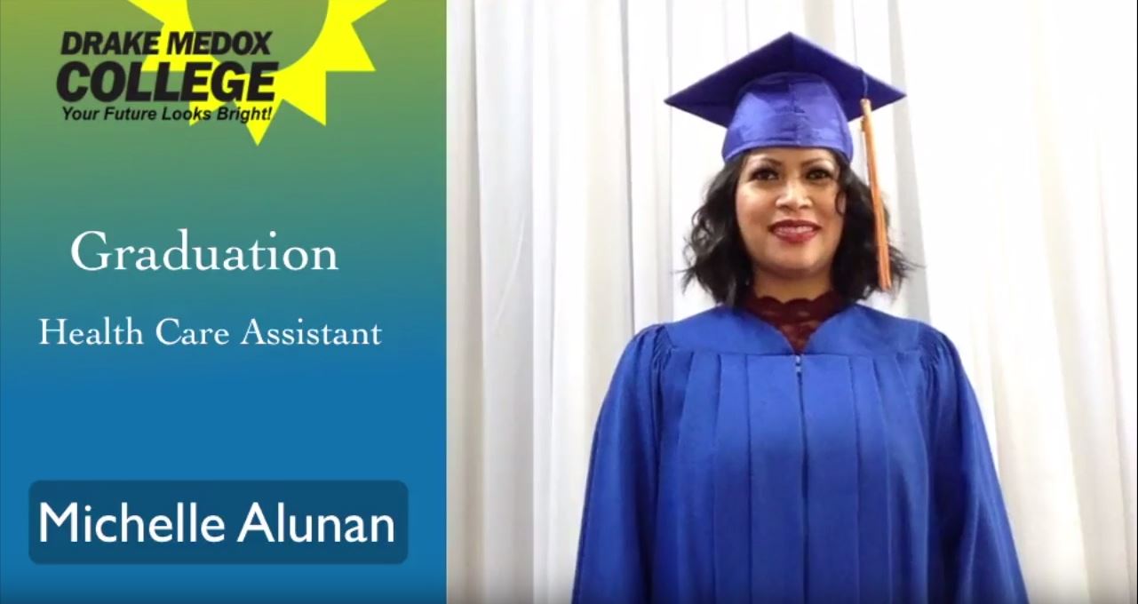 Michelle Alunan - Healthcare Assistant Graduate, Drake Medox College
